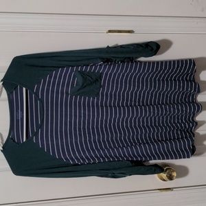 Market & Spruce Women's 3/4 Length Sleeve with Button Accents on Sleeves